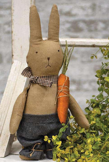 Standing Bunny w/ Carrot, 15.5 inch - The Fox Decor